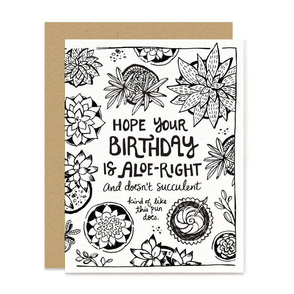 succulent happy birthday images Succulent Birthday Card – Paper Pony Co