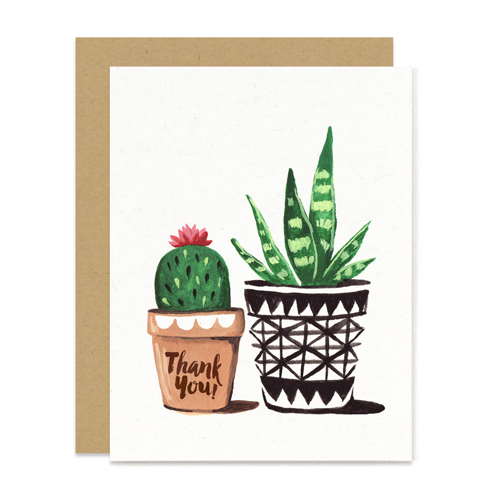 succulent thank you cards Thank You Plants Card – Paper Pony Co